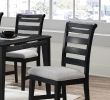 Black Color 6pc Dining Set Table And 4x Side Chairs 1x Bench Upholstered Fabric Cushion Seats Solid wood Dining Room Furniture