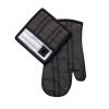 Thyme & Table 2-Piece Set Oven Mitt & Pot Holder, Black & White Print