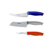 Farberware Precise Slice Utility Kitchen Knife Set, 3 Piece, Razor Sharp Knives with Ergonomic Handles, Multicolor