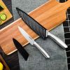 Hecef 5 PCS High Carbon Stainless Steel Kitchen Knife Set with Ergonomic Handle and Blade Covers