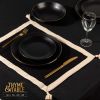 Thyme & Table Handmade Cloth Dining Placemat, Gold Black